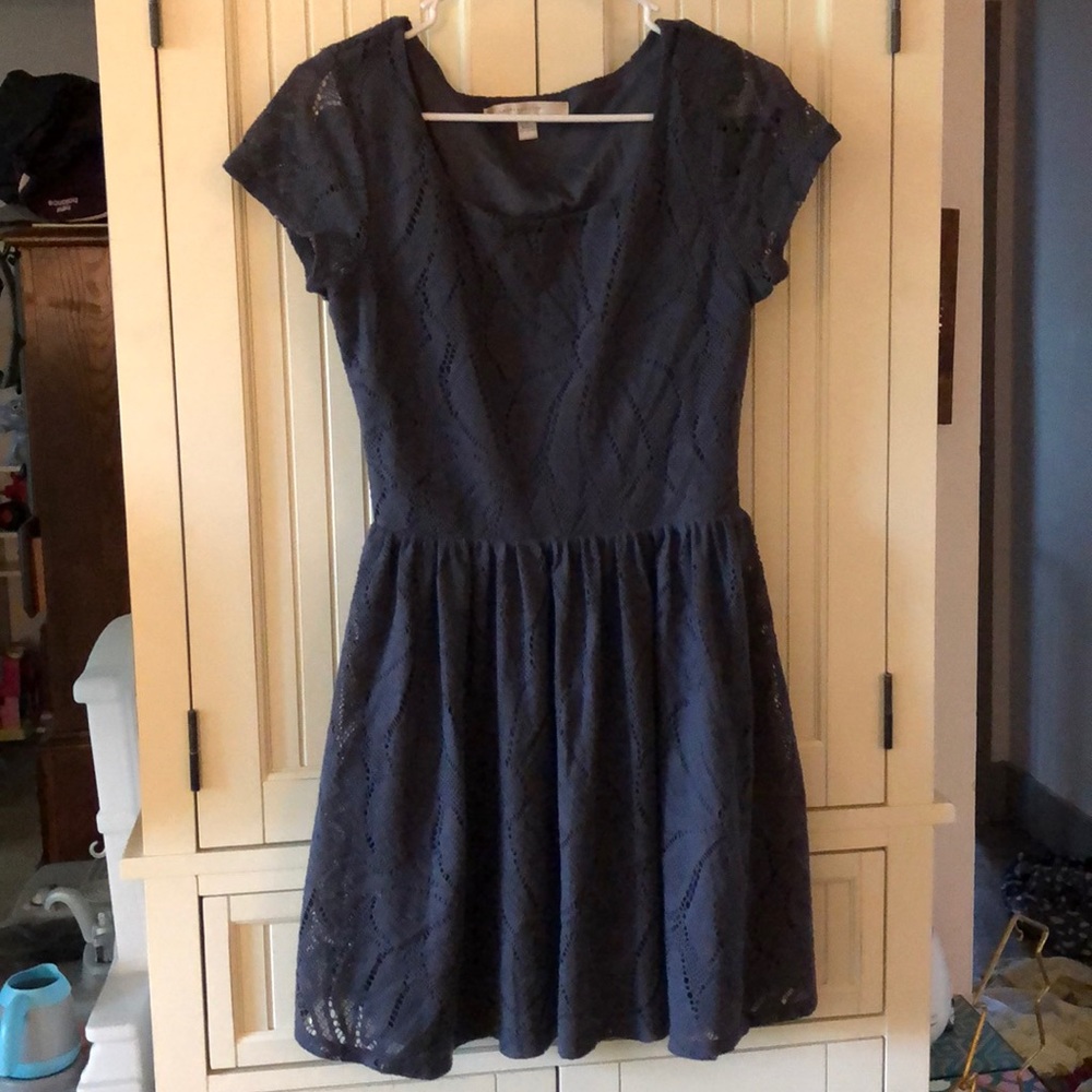 Lauren Conrad gray dress with cutouts